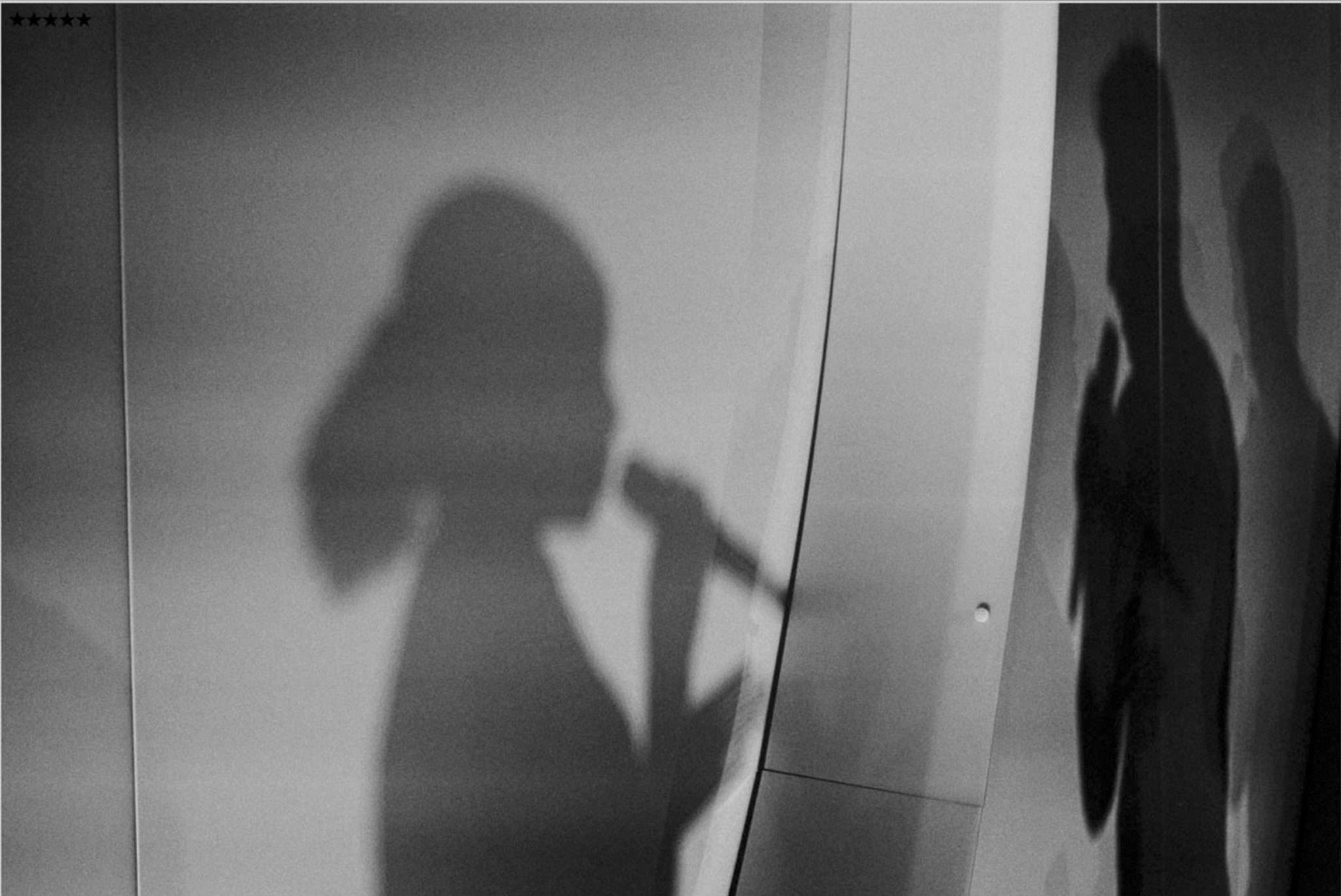 Cinematic shadow silhouette of a speaker with microphone